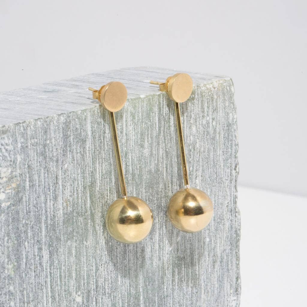 MULXIPLY - Wholesale Dangle Earrings - Strength Pendulum 2-in-1 Earrings | Brass5