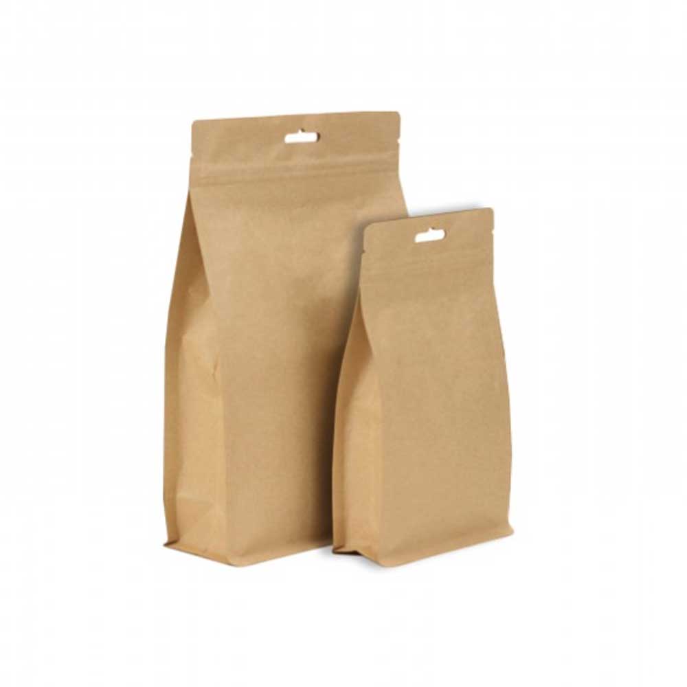 DisplayCanada - Wholesale Food Storage Wrap/Bag - Kraft Paper Grease Resistant Interior Zip Lock Bags (100 pcs)