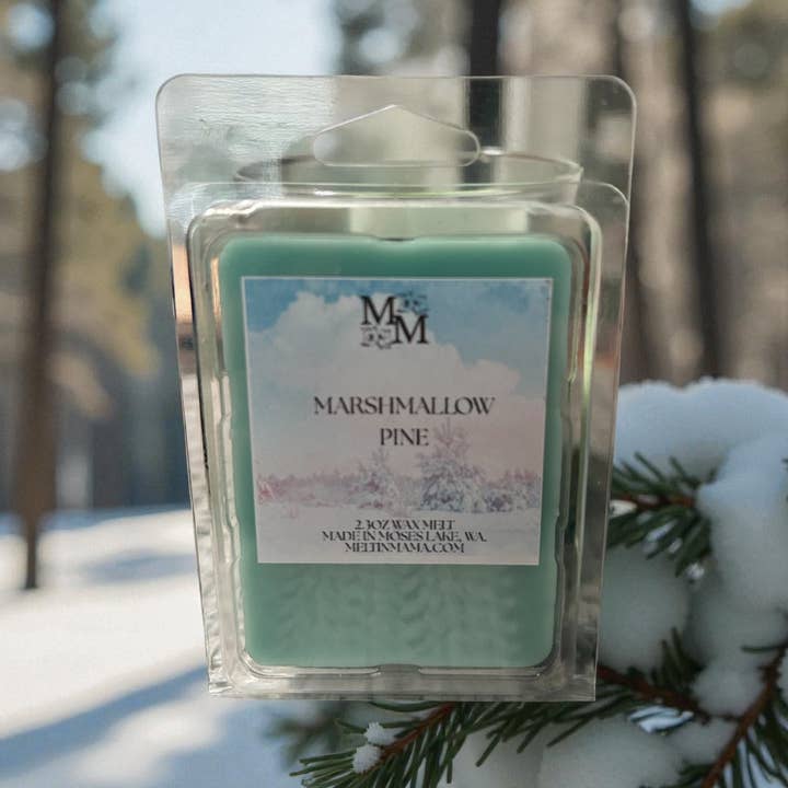 marshmallow Pine Wax Melt for wholesale by Meltin Mama