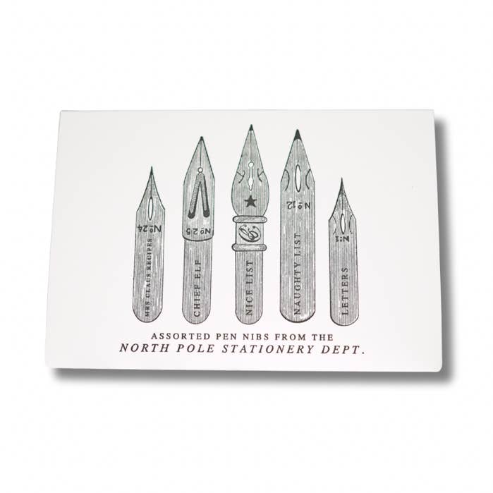 soch and co - Wholesale Christmas Card - North Pole pen nibs letterpress Christmas card0