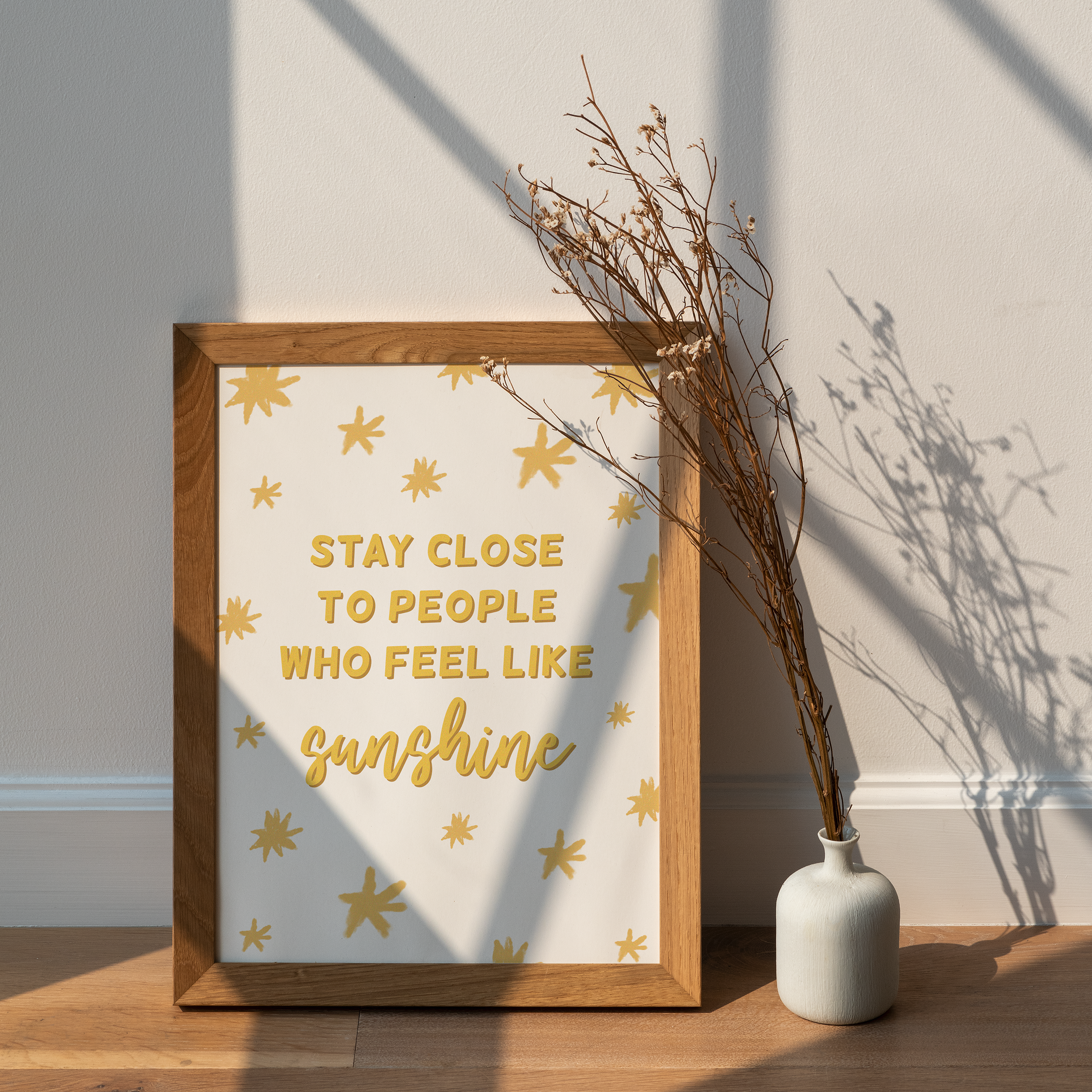 Purcell-Green Studios – wholesale Art print – Stay close to people who feel like Sunshine Motivational Quo0