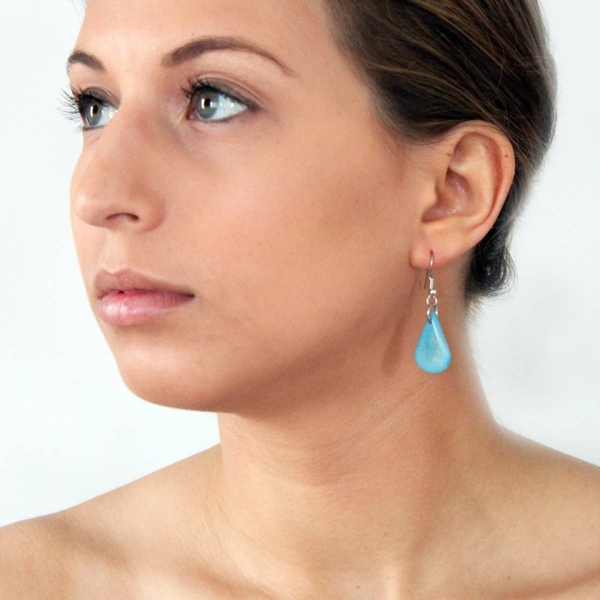 Muichic Natural Jewelry - Wholesale Dangle Earrings - Raindrops Tagua Earrings Handmade Fairtrade Lightweight4