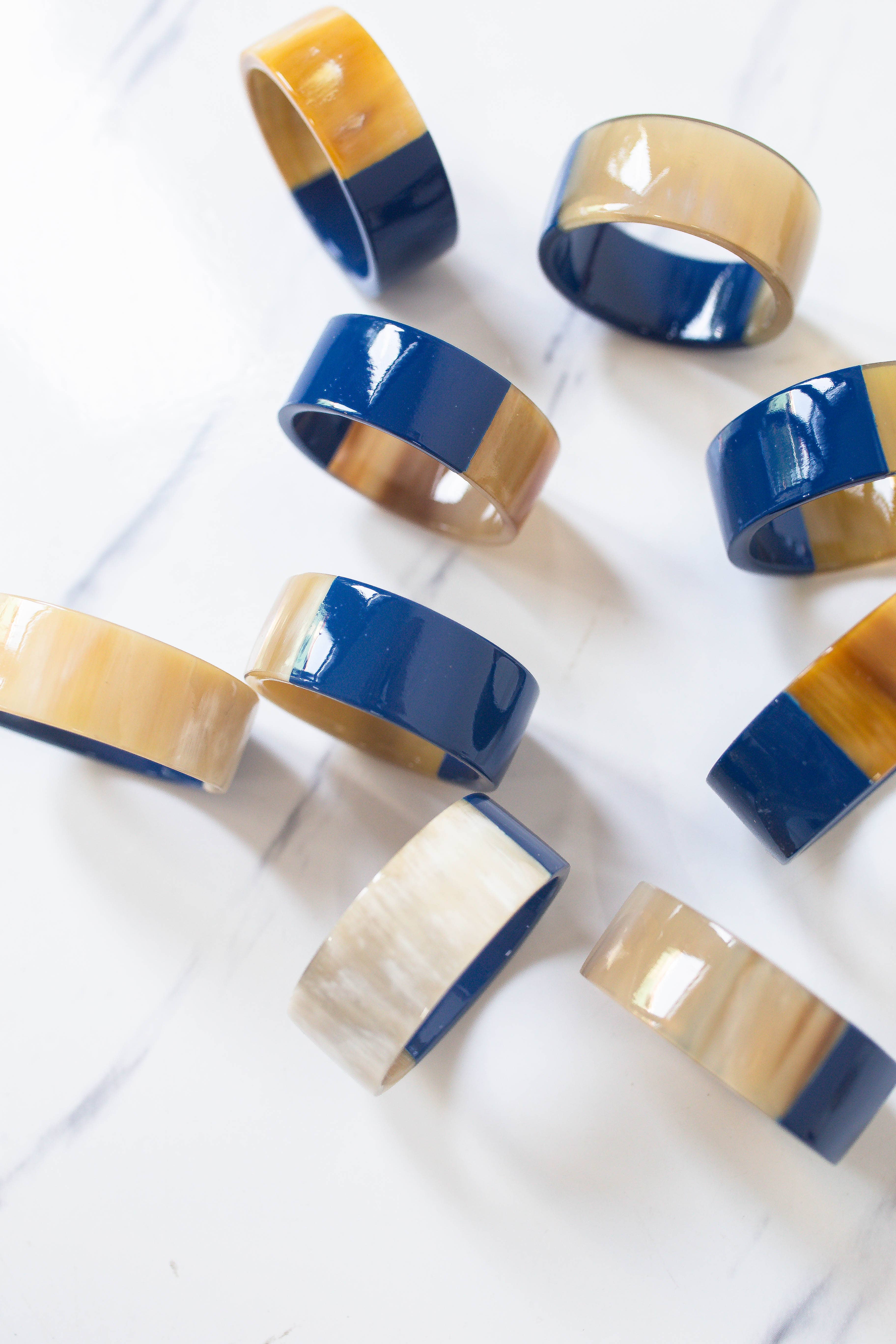 Tonkin Handicraft - Wholesale Napkin Ring - Lacquer  Buffalo Horn Napkin Ring S21