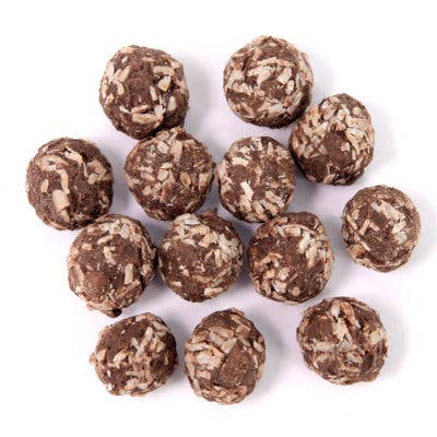 Happy Hours en Biovallée – Engroshandel Chokoladeovertrukket slik – Hasselnød Praline Mørk Chokolade Kokos Økologisk Bulk - æske med 5 kg