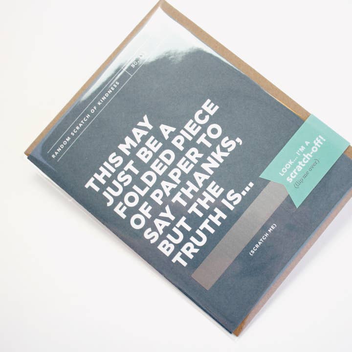 Inklings Paperie - Wholesale Thank you card - Scratch-off Card - Folded Piece of Paper - Thank You2