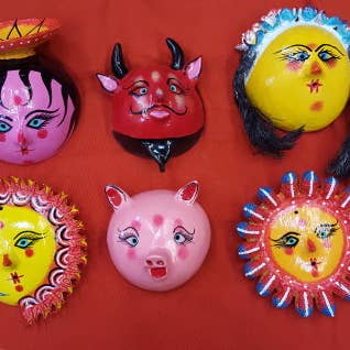 Arara Enterprises - Wholesale Ornament Set - Coconut Mask, Assorted