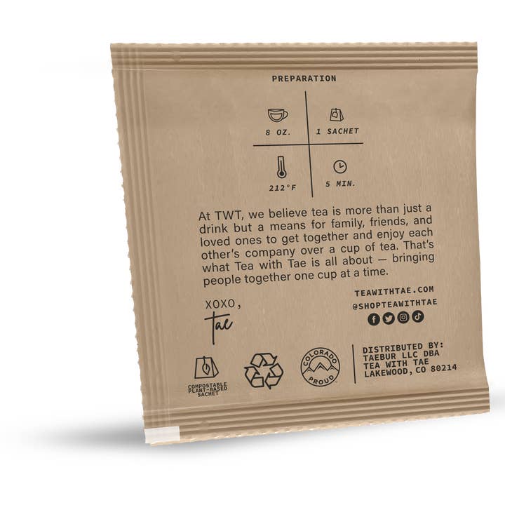 Tea with Tae - Wholesale Tea Bags - Traditional Chai Individually Wrapped (25¢ ea. FINAL SALE!)