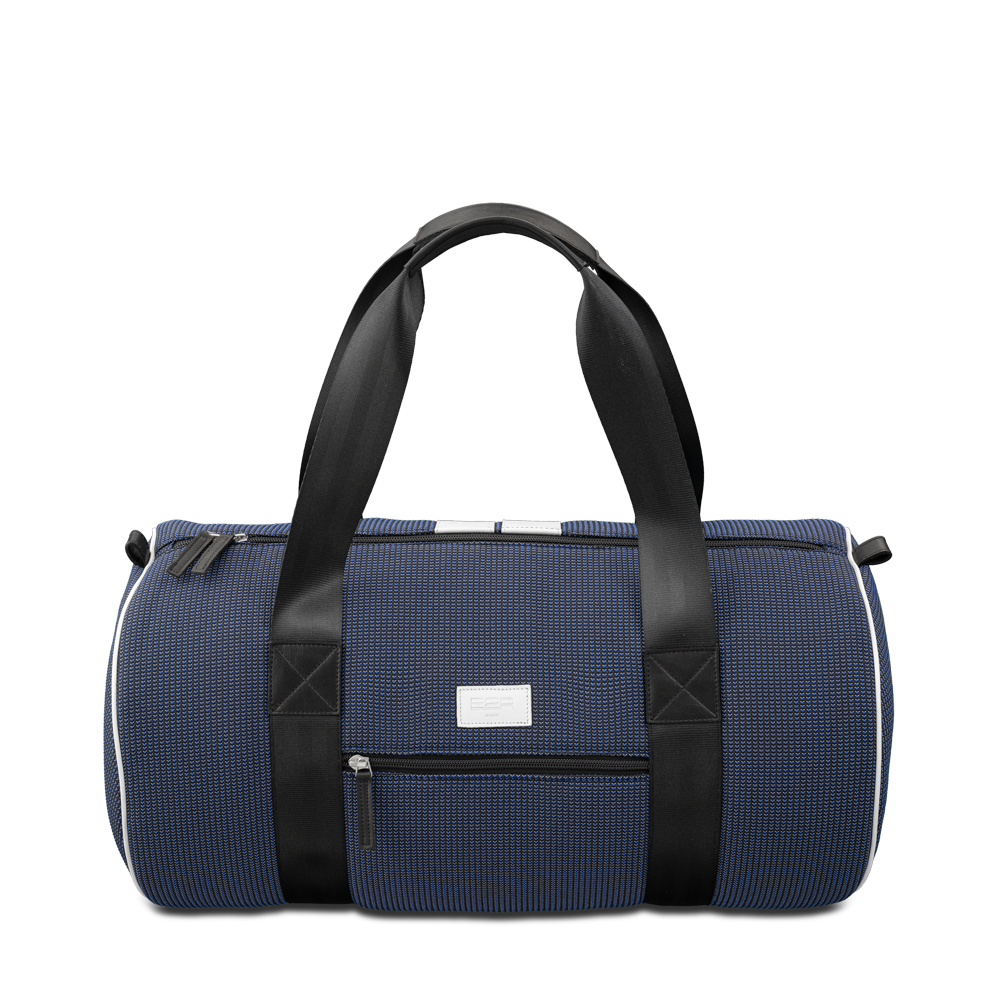 E2R PARIS - Wholesale Sporttas - Uniseks - Unisex sporttas Steevy BB98 van blauwe canvas en eco-leer1