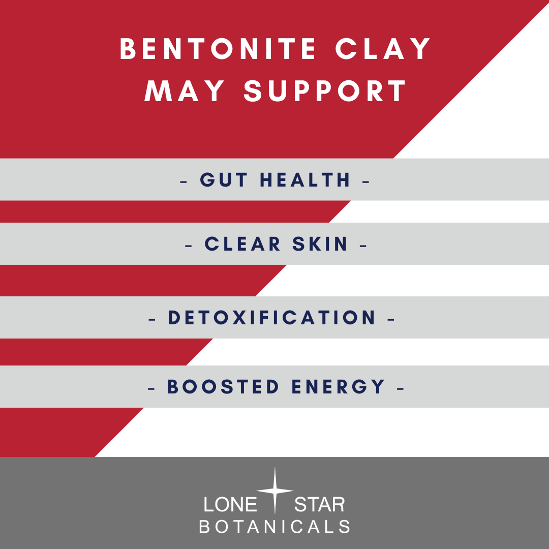 Lone Star Botanicals - Wholesale Protein/superfood powder - TEXAS Bentonite Clay Powder - 2lb Jar2