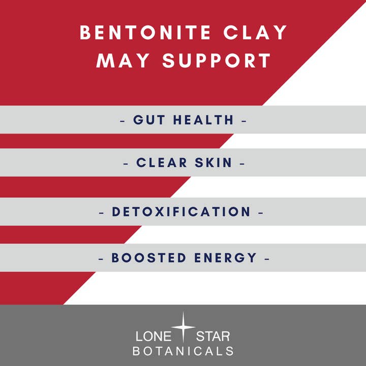 Lone Star Botanicals - Wholesale Protein/superfood powder - TEXAS Bentonite Clay Powder - 2lb Jar2