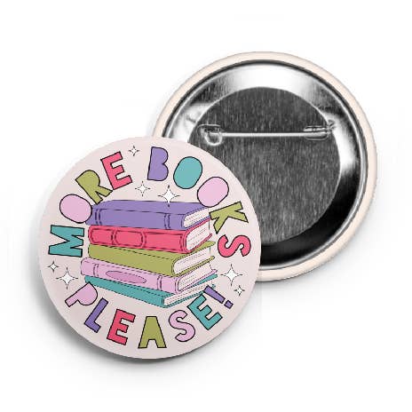 SoarBlue – Alfinete/botão de lapela por atacado – Mais livros, por favor! Botão0