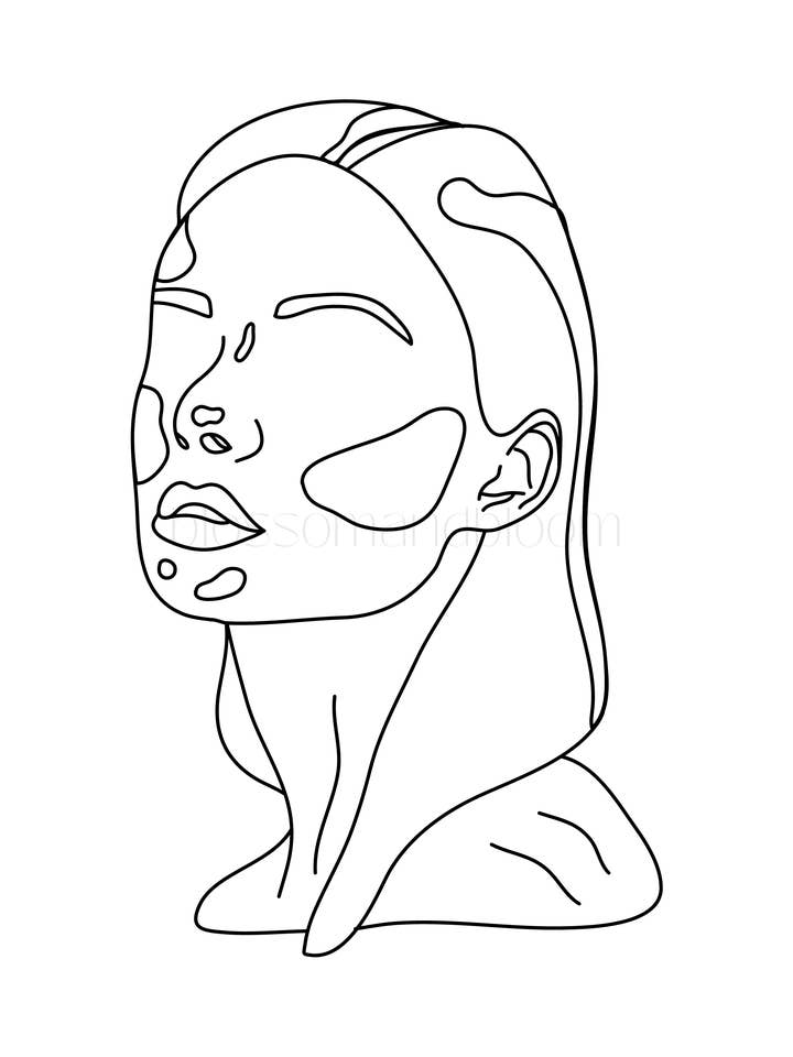 Line Art Portrait for wholesale by Blossom & Bloom