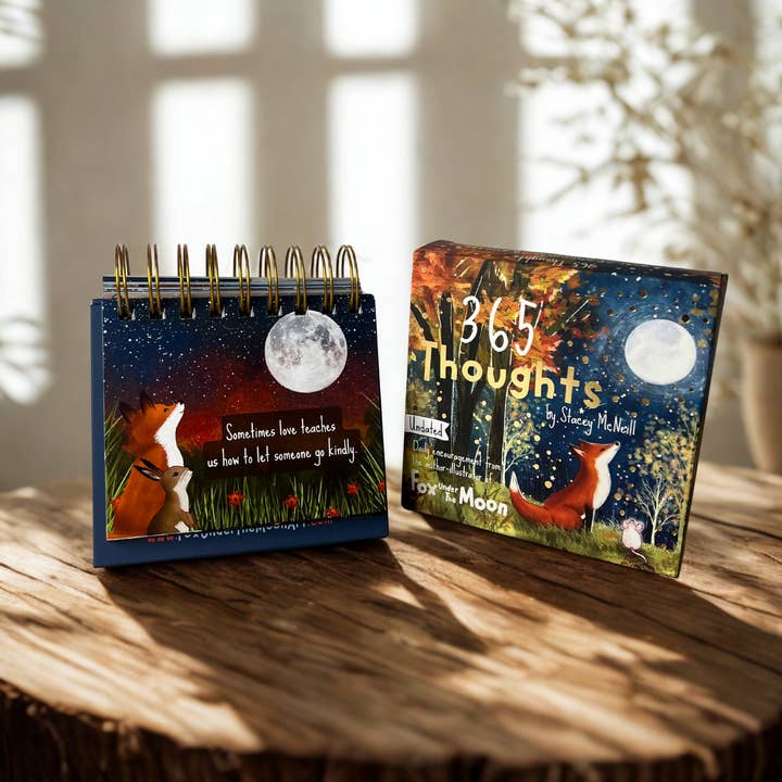 Fox Under The Moon - Wholesale Desk/Tabletop Sign - 365 Thoughts - Daily Encouragement Desktop Flipbook5