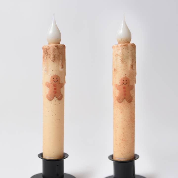 LMS Wholesale - Wholesale Tapered Candle/Candlestick - Gingerbread Man LED Timer Taper Candle3