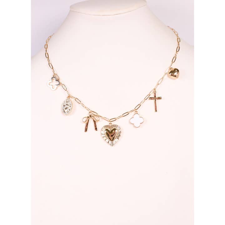 Caroline Hill - Wholesale Pendant/Charm Necklace - AnnaLynne Charm Necklace GOLD