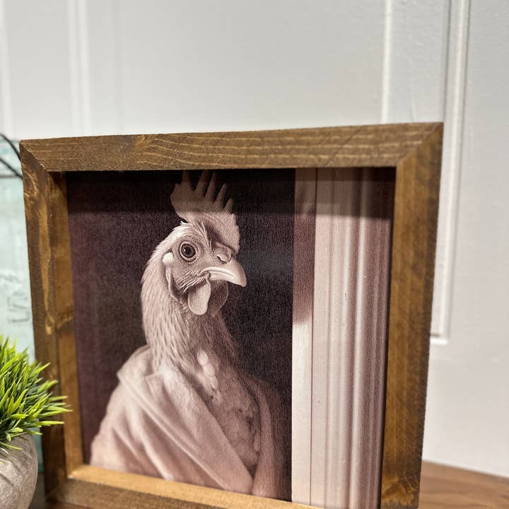 The Broken Board - Wholesale Bathroom Sign - Chicken in a bathrobe3
