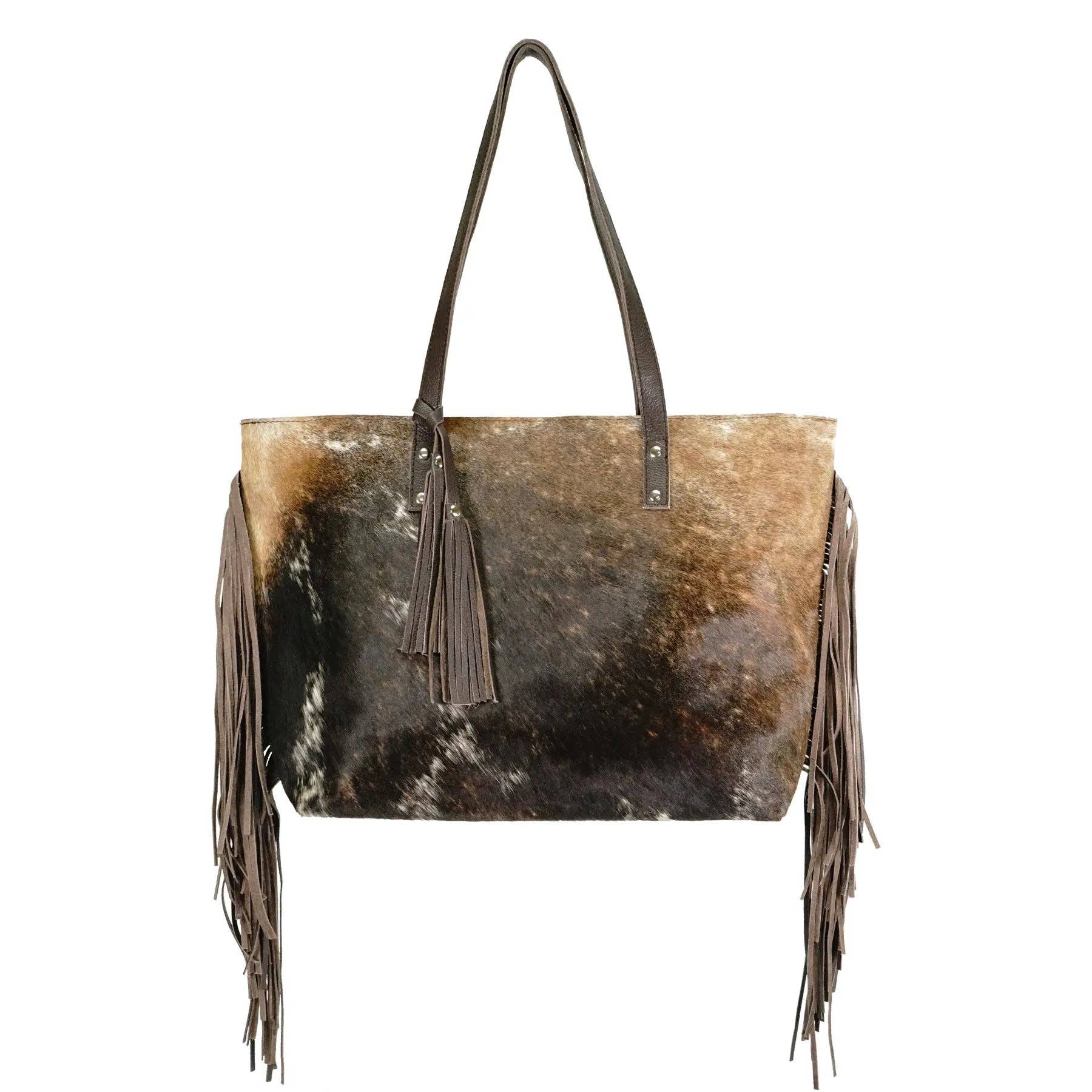 Rodeo - Wholesale Tote Bag - Women's - Genuine leather hair on cowhide women's shoulder bag with fringes2