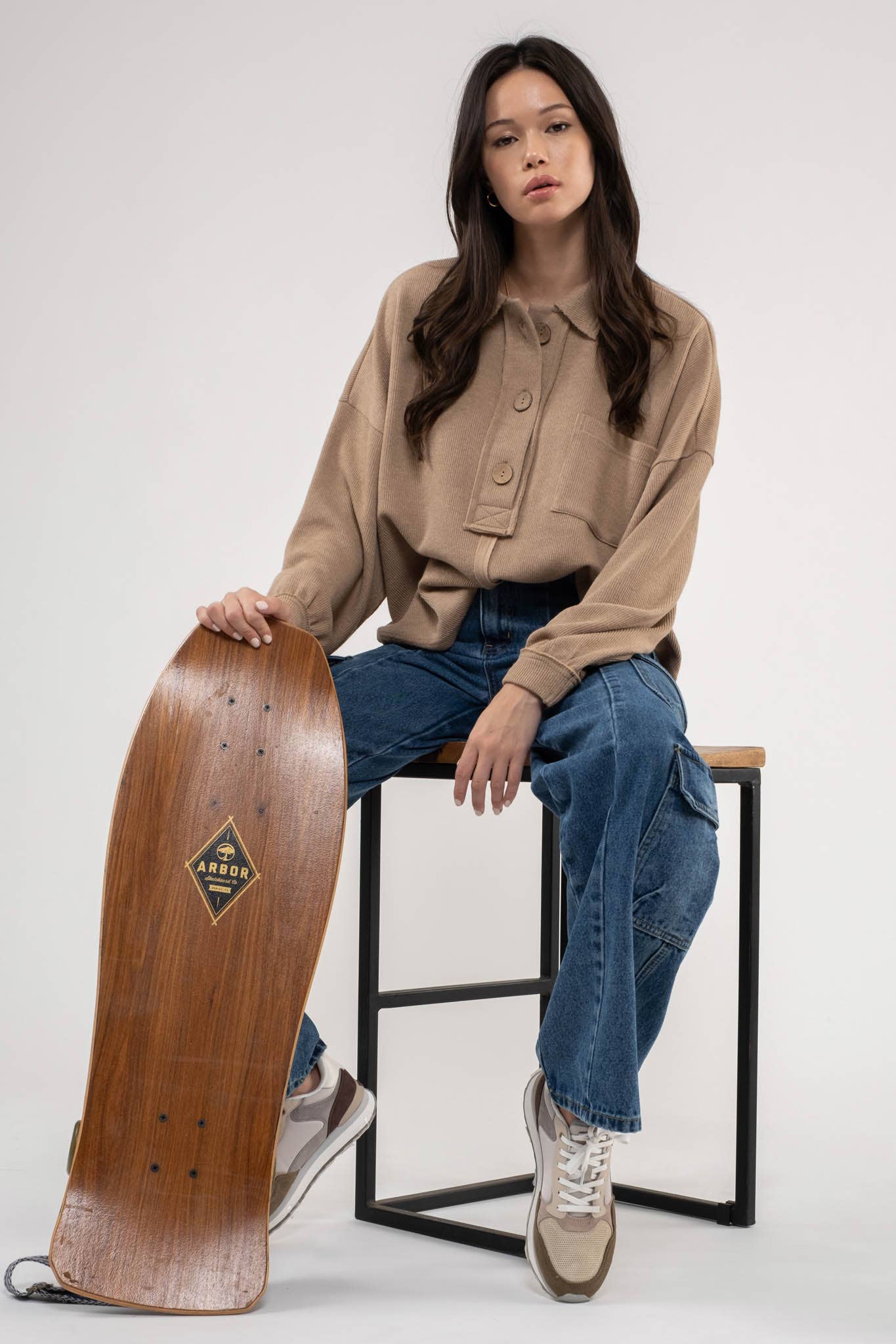 Blu Pepper - Venta al por mayor Jersey corto de punto - Mujer - TOP DE PUNTO CON CUELLO Y BORDES CRUDOS61