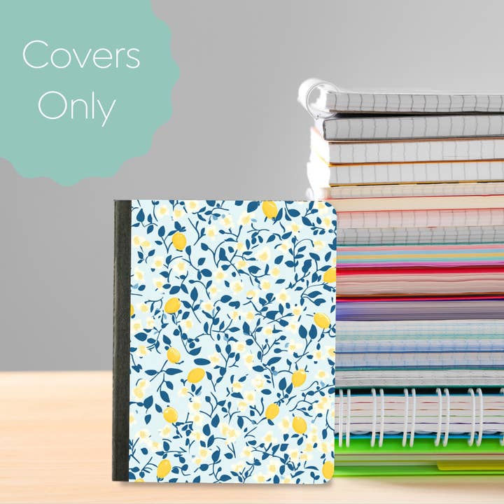 Petits Citrons Bleu Dos-Couverture de Carnet de Composition Miniature pour la vente par Oily Graphic Creations