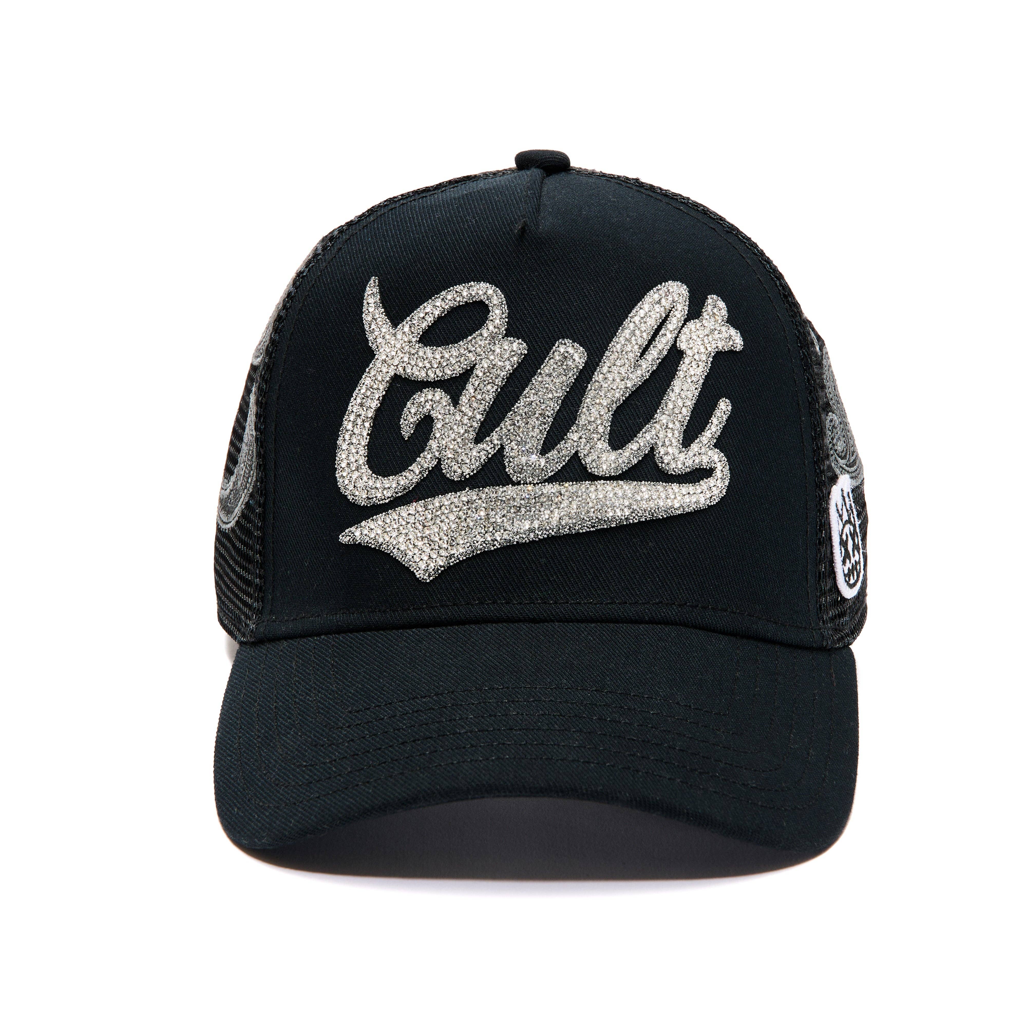 Cult's Paisley Shimuchan Logo Mesh Back Trucker Hat in Black for wholesale on Faire1