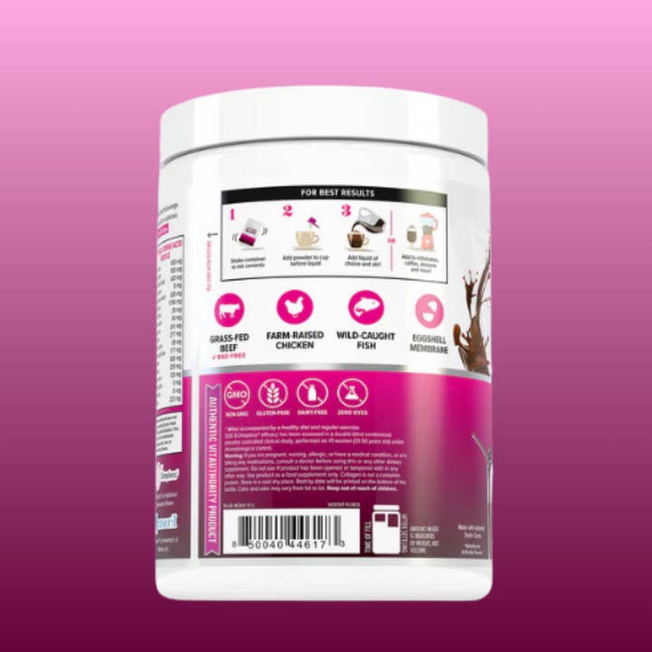 Vitauthority - Wholesale Oral Supplement/Vitamin - Multi-Collagen Burn Powder: Chocolate Swirl, Skin Firmness2