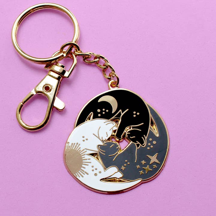 Glitter Punk - Wholesale Keychain - Women's - Trio of cats keychain