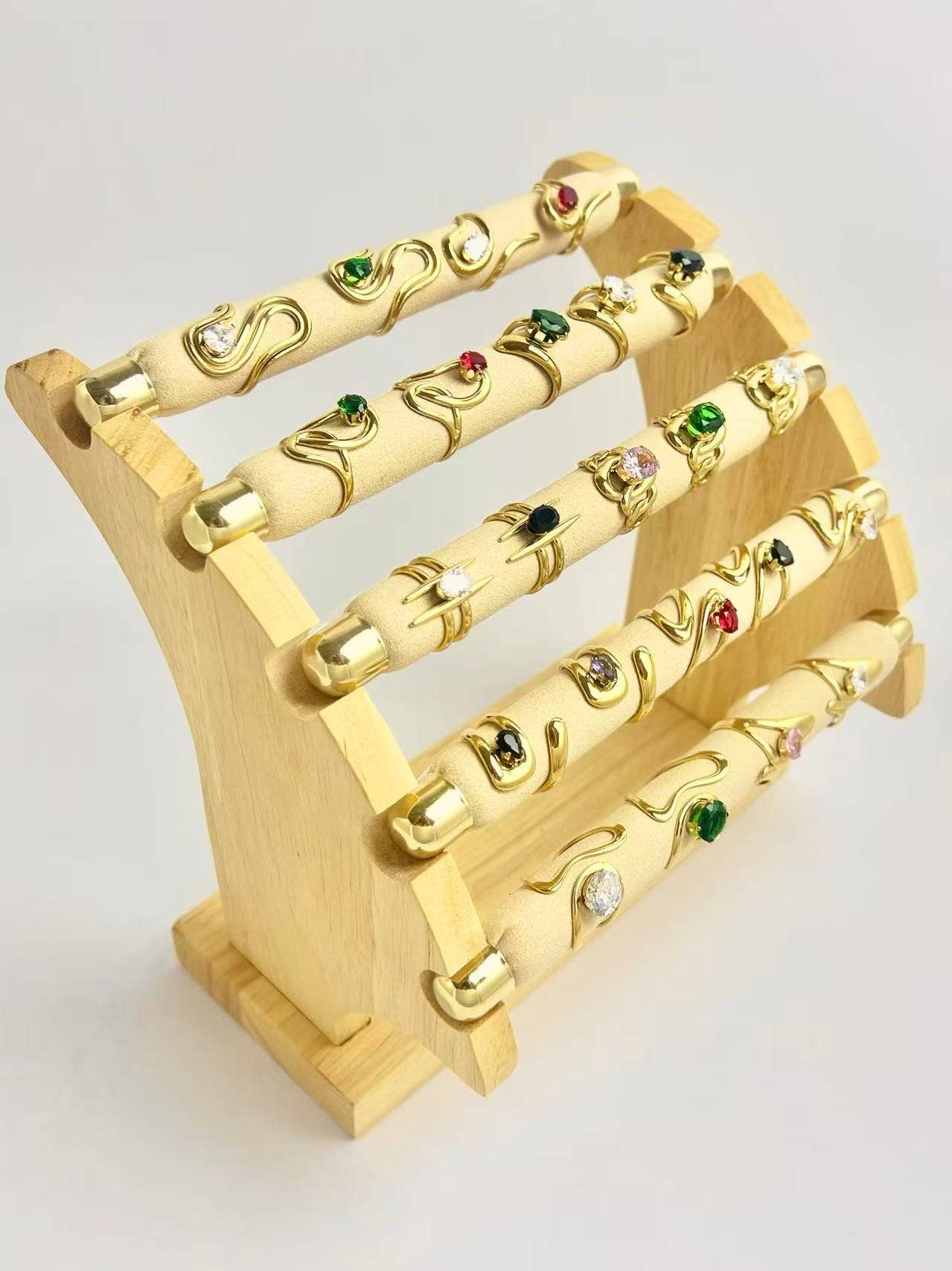 COSMOS - Wholesale Jewelry Set - Set of 23 adjustable rings adorned with crystal set in steel1