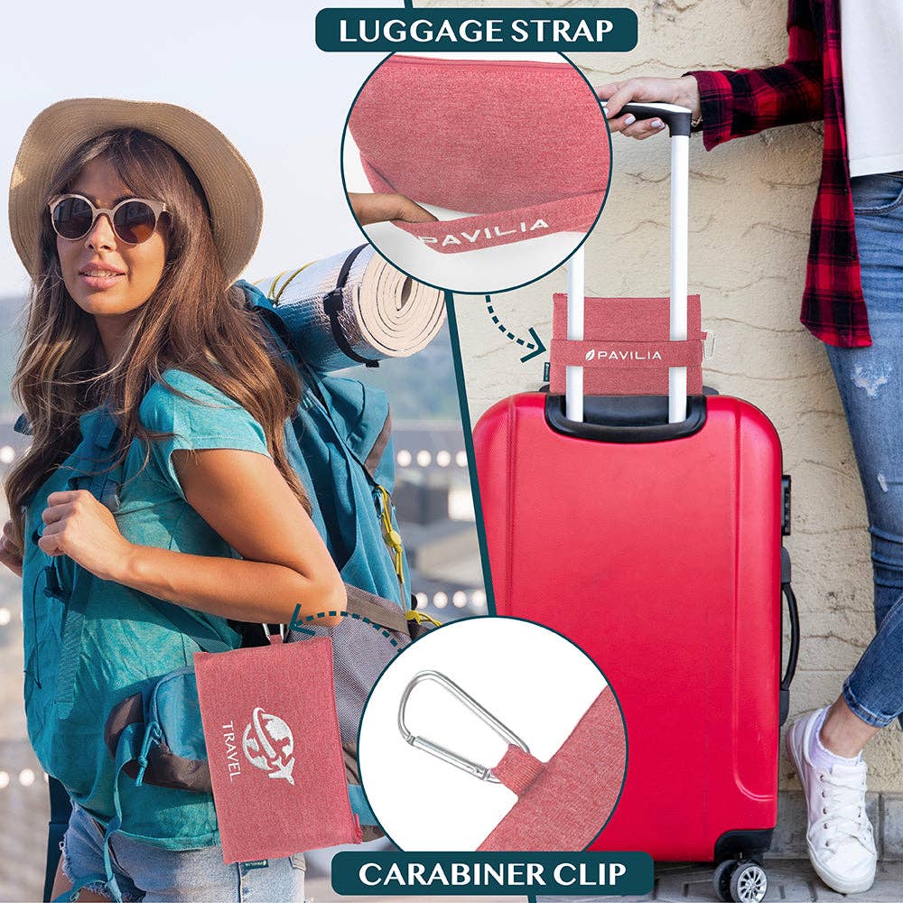 Pavilia - Wholesale Travel Blanket - Compact Fleece Travel Blanket Pillow24