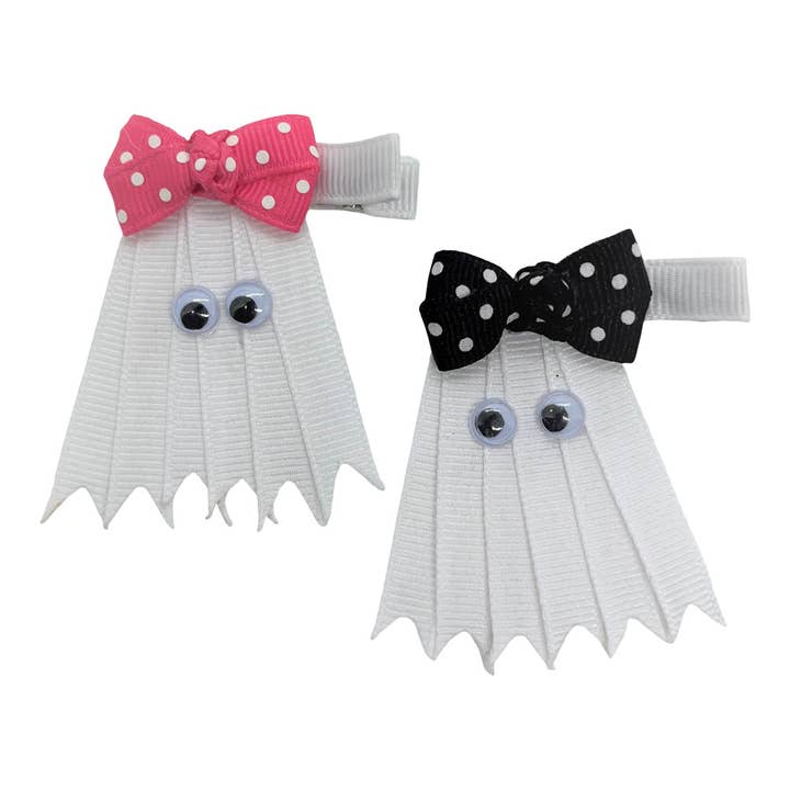 Bows For Belles, LLC – Großhandel Haarschleife – Kinder – 06 Ghost Handgefertigte Halloween-Band-Skulptur Haarschleife5