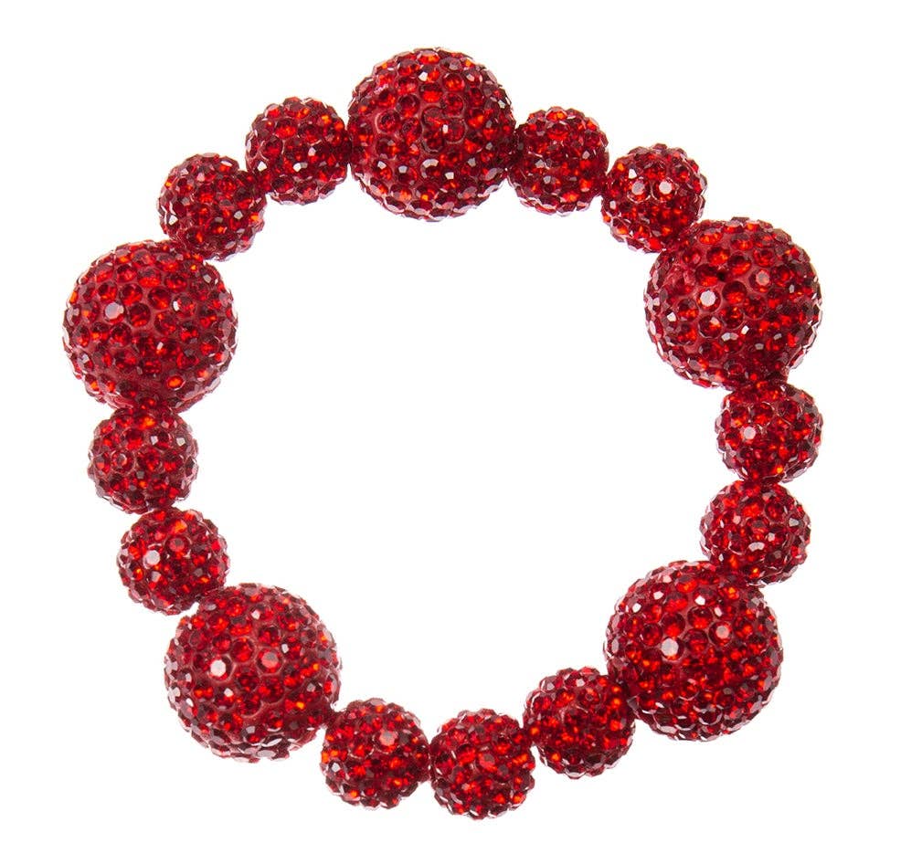 Red Crystal Rhinestone Bracelet B4283 for wholesale on Faire1