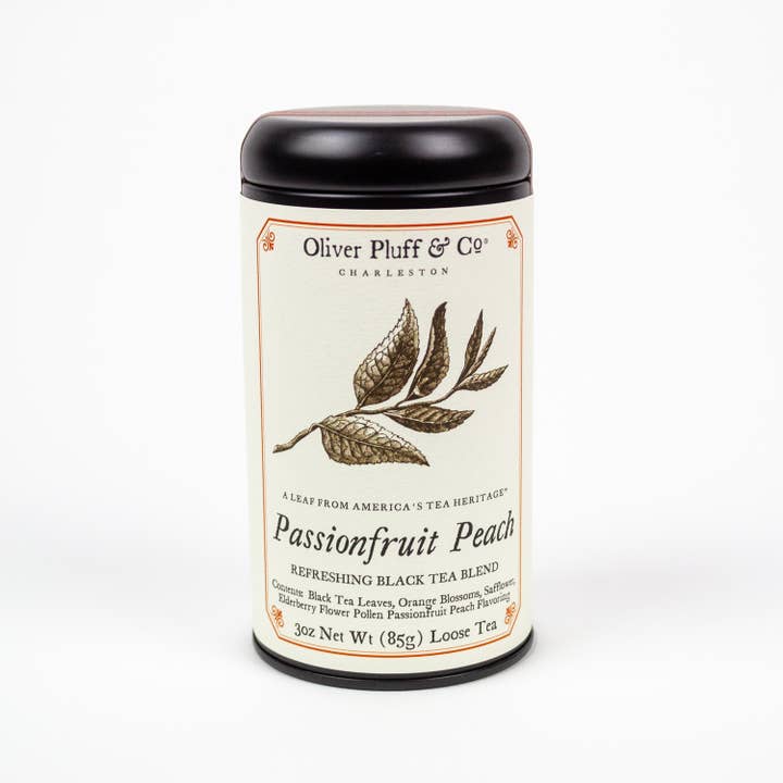 Oliver Pluff & Company - Wholesale Loose Tea - Passionfruit Peach - Loose Tea in Signature Tea Tin2