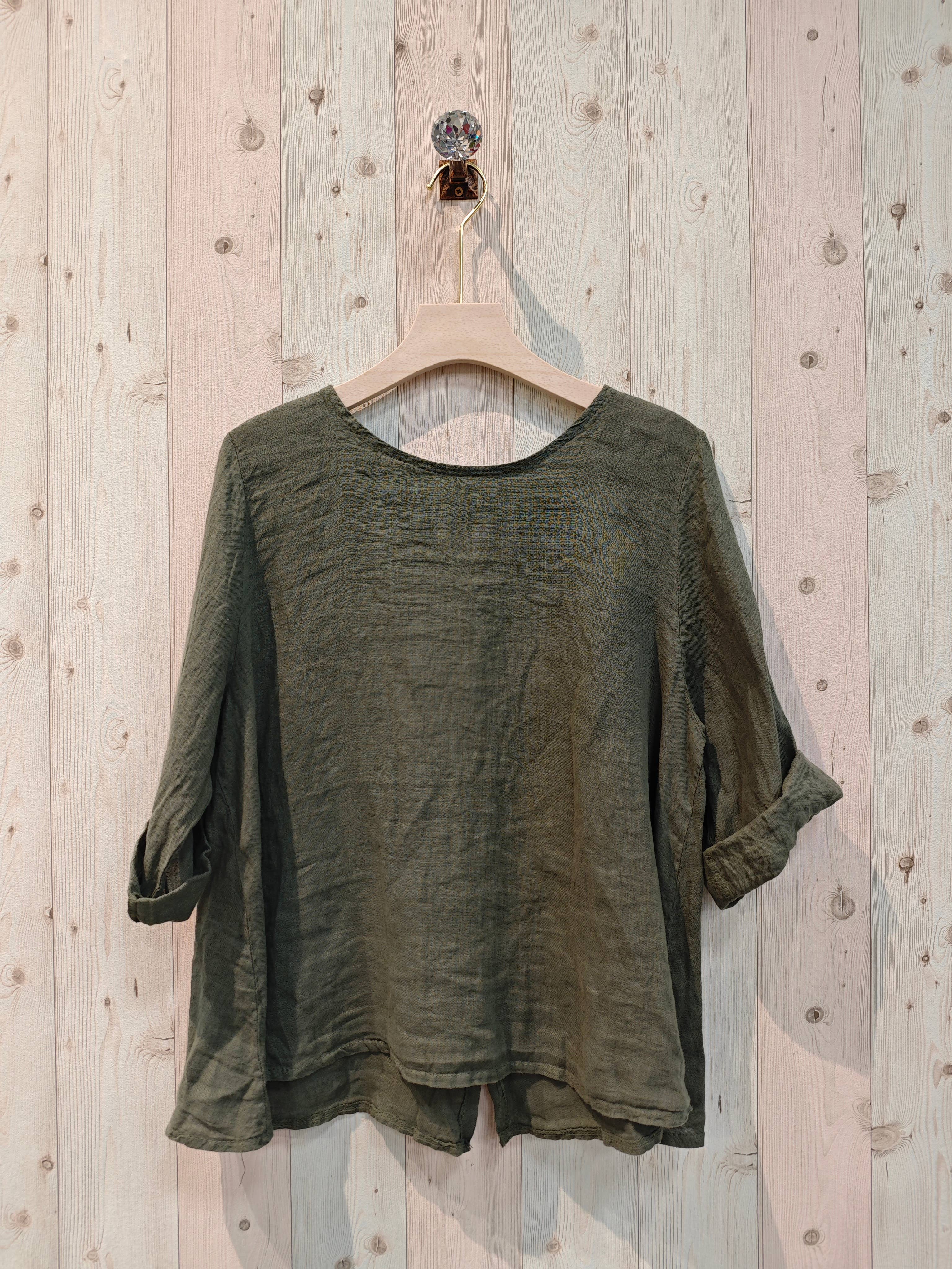Linen & More - Vendita all'ingrosso Camicetta - Donna - REF 59100 BLUSA A MANICA LUNGA 100% LINO15