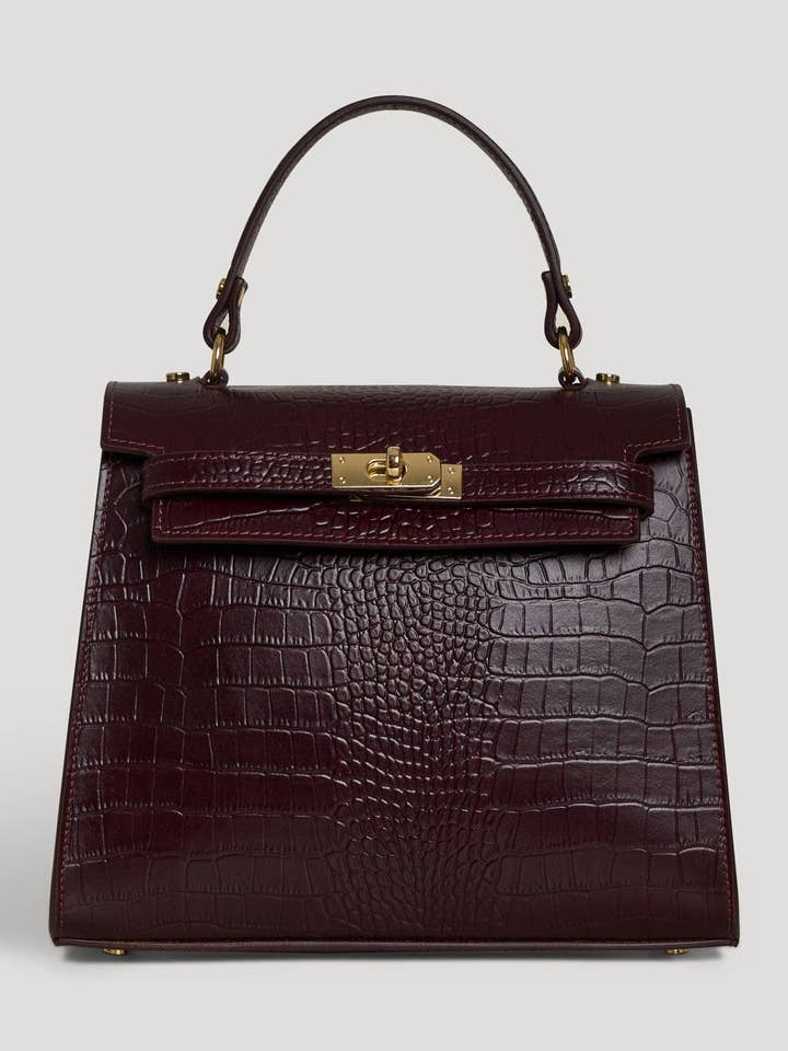 Zaira Limited Edition Tas in Bordeaux Coco Leer voor wholesale door Prestige Milano