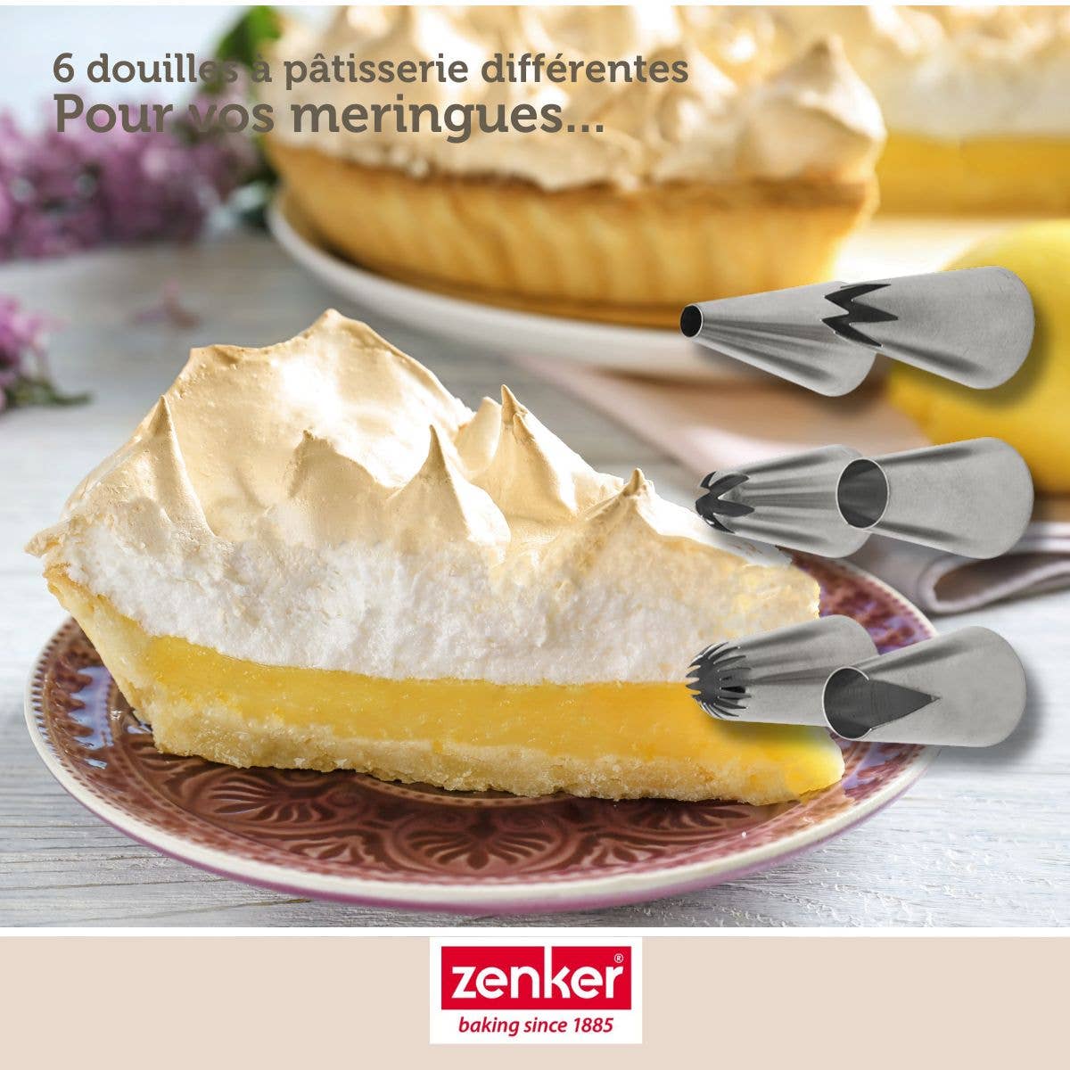 Zenker - Wholesale Decorating Tool - Set of 6 Zenker large stainless steel pastry nozzles7
