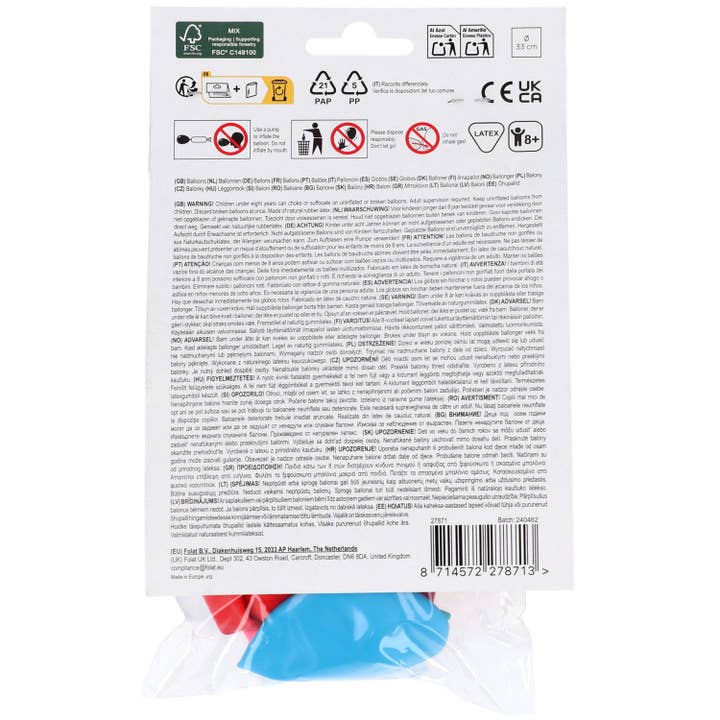 Folat BV - Wholesale Balloon - Latex Balloons - Stripetastic - Assorti - 33 cm - 25 pieces2