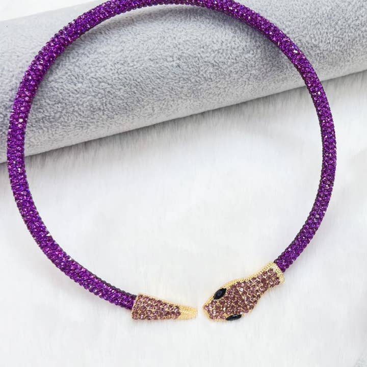 Daemon srls - Wholesale Choker/Collar - KAA CHOKER ~ Girocollo snodato a serpente con cubic zirconia9