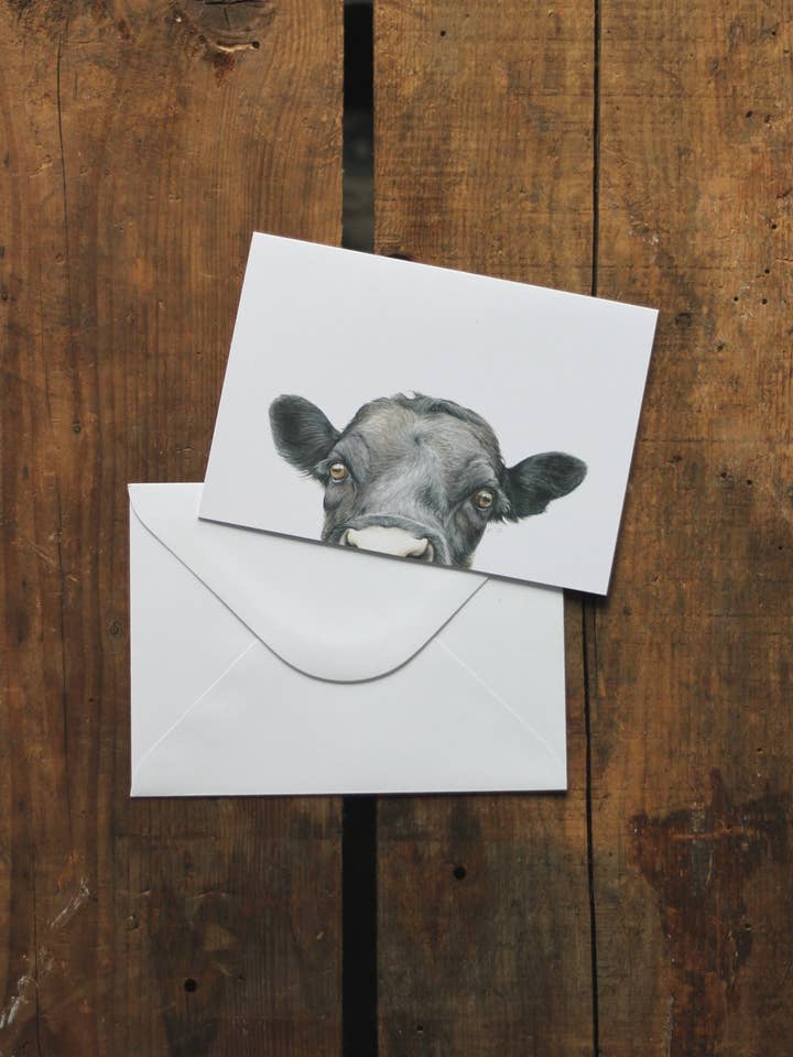 vache - carte pour la vente par stück in the studio