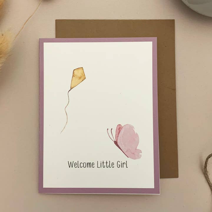 Baby Welcoming Card for wholesale by Lavender Blue Prints