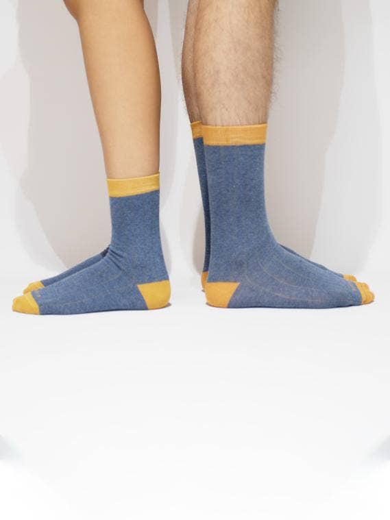 SHORT LIGHT BLUE OXFORD SOCKS for wholesale by Naïve