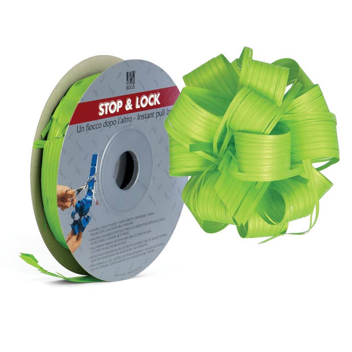 Green Stop 'N Lock Pull Bow, 5D 16 Loop Design - 35pc for wholesale by Willow Group