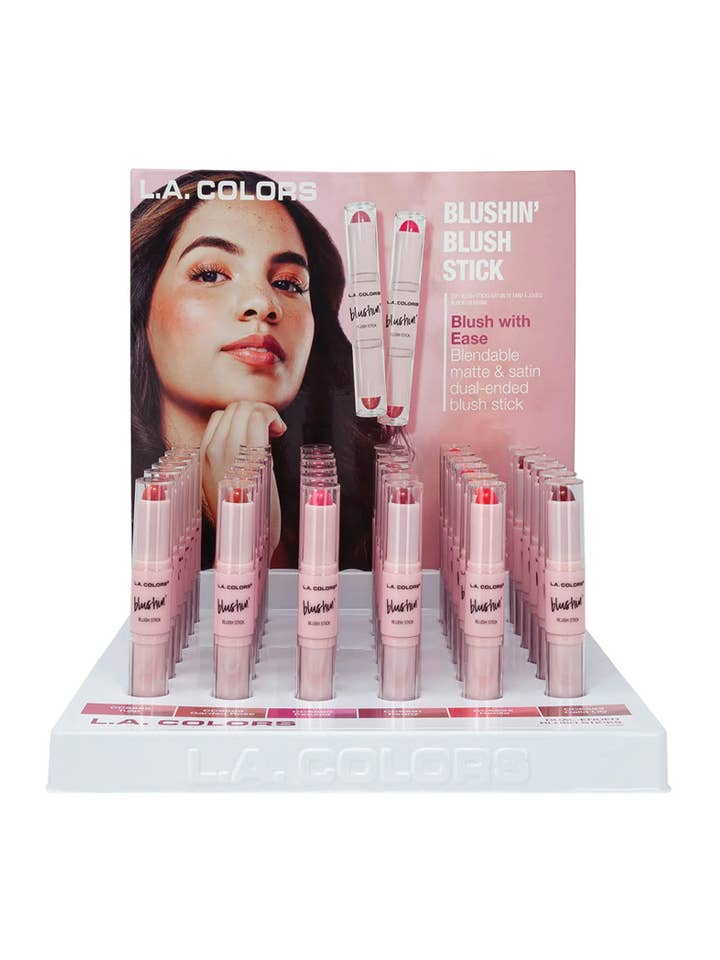 LA Colors CPD526 Blushin Blush Sticks Display - 36 pcs for wholesale by PINEAPPLE Beauty
