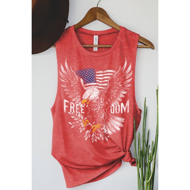 FREEDOM MINERAL GRAPHIC TANK TOP for wholesale by HRTandLUV