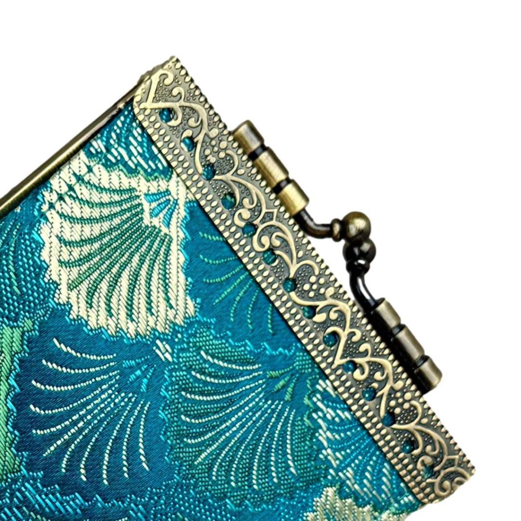 Cathayana - Wholesale Card Holder - Women's - Small Shell Brocade RFID Card Holder1