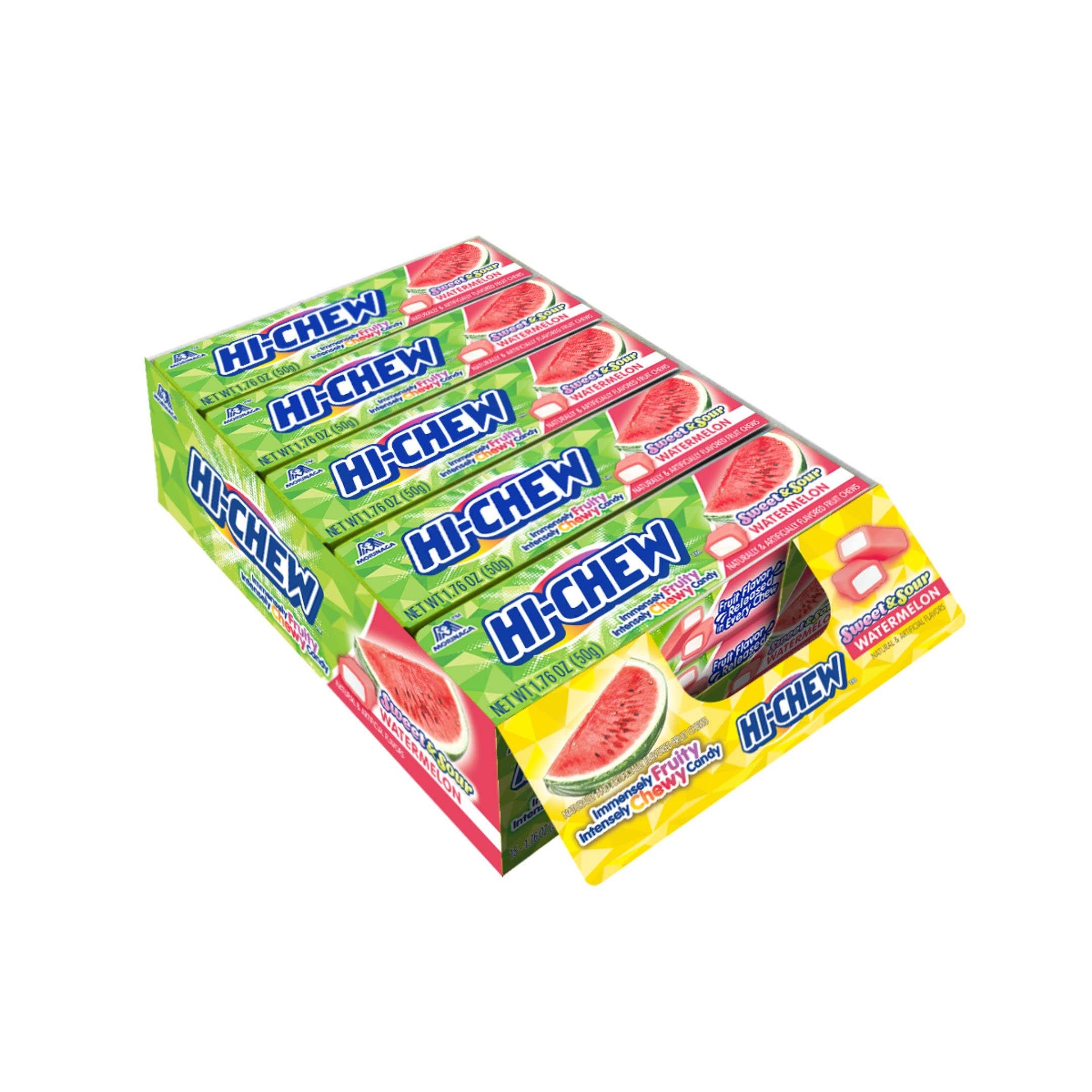 Long Island Candy Factory - Wholesale Chewing Gum - Hi-Chew 15 Ct 1.76 Oz Watermelon Gum Tray0