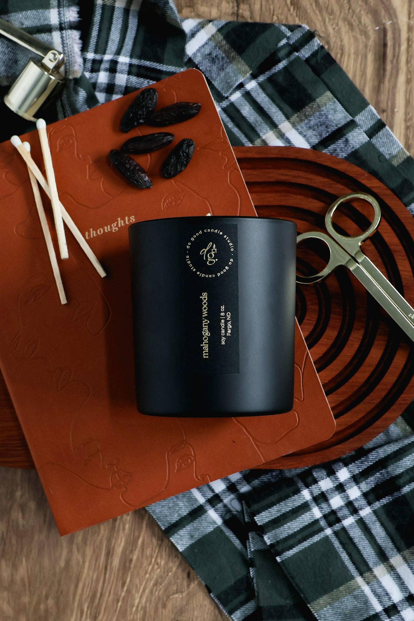 Do Good Candle Studio - Wholesale Jar/Filled Candle - Mahogany Woods | Signature Black Collection | Soy Candle4