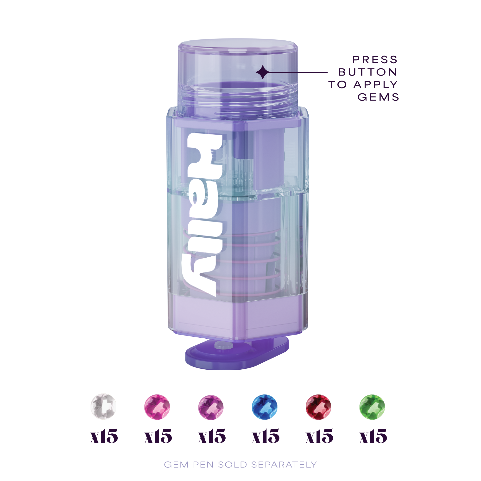 Hally Hair - Wholesale Hair Accessories Set - Kids - Hally Gem Pen Multi-Colored Refill - 90 Count5