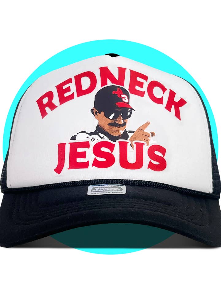 Redneck Jesus Trucker Hat for wholesale by Trash Flowers Trucker Hats