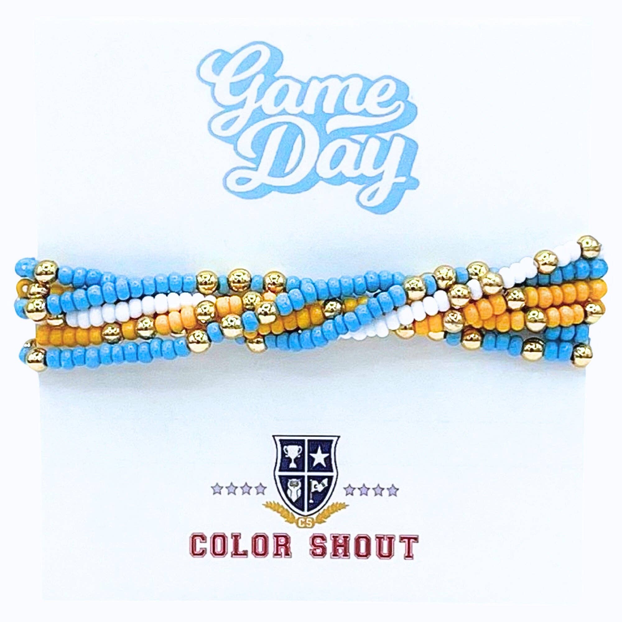 Color Shout - Wholesale Jewelry Set - Game Day Team Colors: Set of 6 Stretch Bracelets13