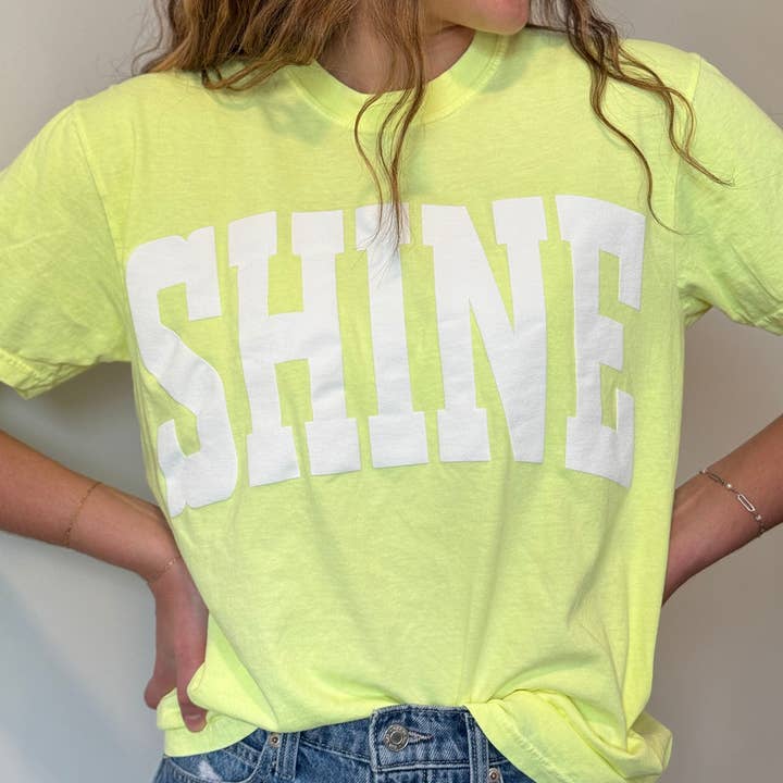 Shine Tee in Neon Lemon for wholesale by Etch & Co
