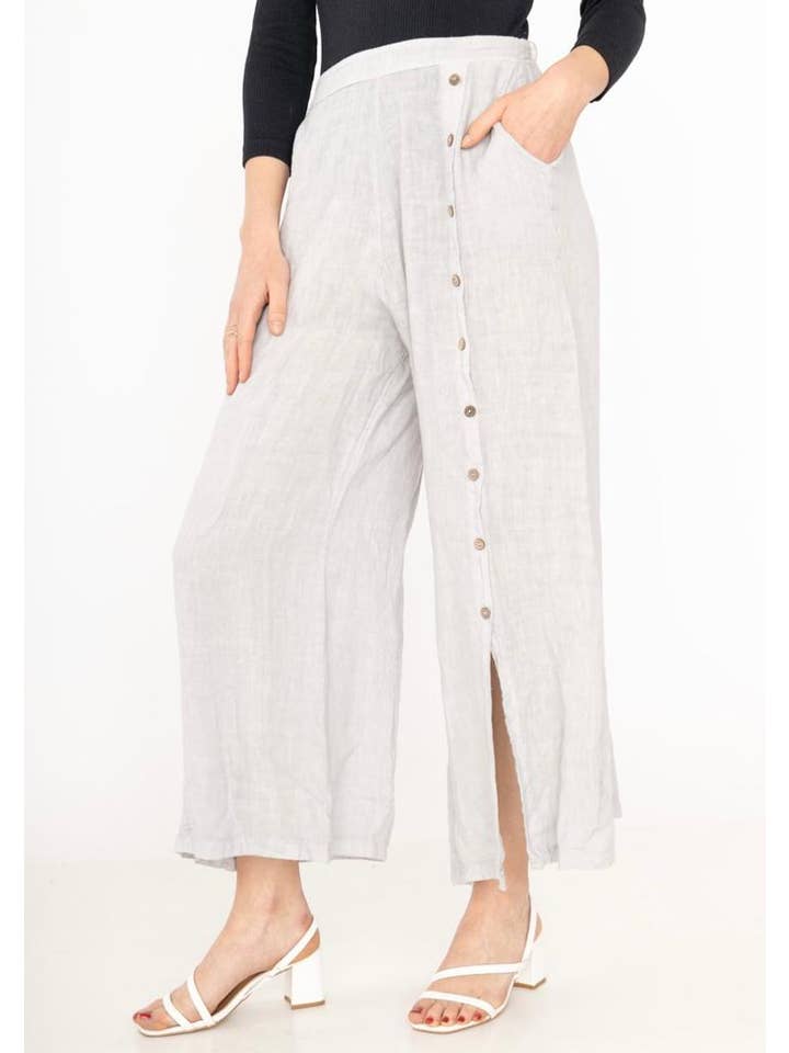 la maison des fibres naturelles – Engroshandel Bukser - Dame – Knapbukser med lige ben 9320 100%LIN17